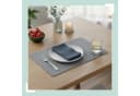 relaxdays Platzset 6er Set mit Untersetzer Grau-Beige Kunstleder Bild 3