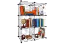 relaxdays Steckregal Würfel Set Schwarz Modular Bild 2