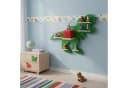 relaxdays Kinderregal Toniebox Regal Dino Braun/Grün Bild 1