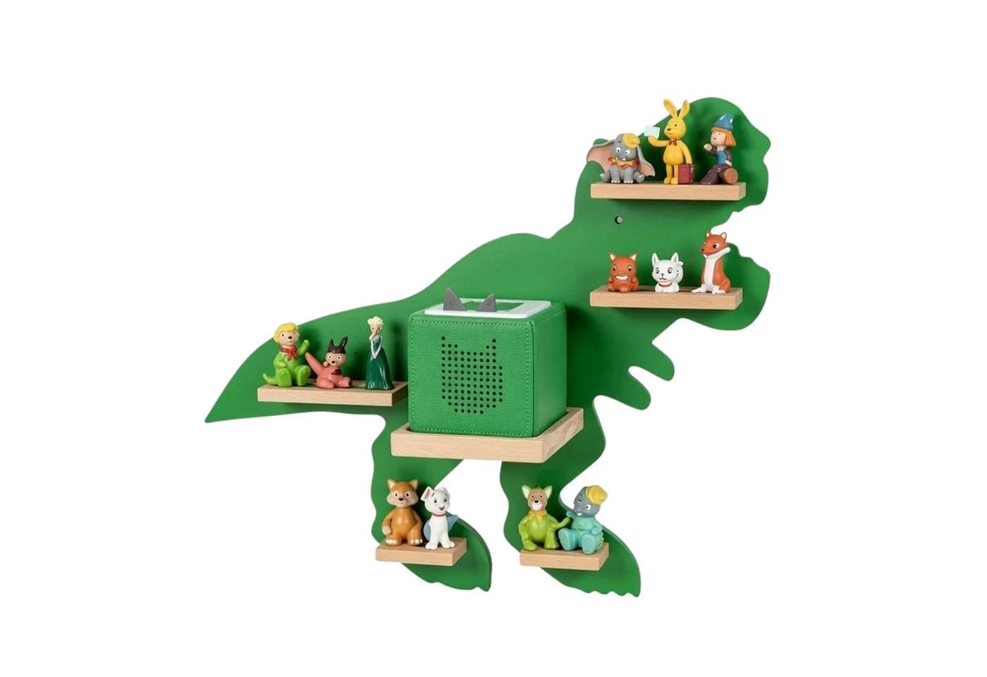 relaxdays Kinderregal Toniebox Regal Dino Braun/Grün - Bild 2