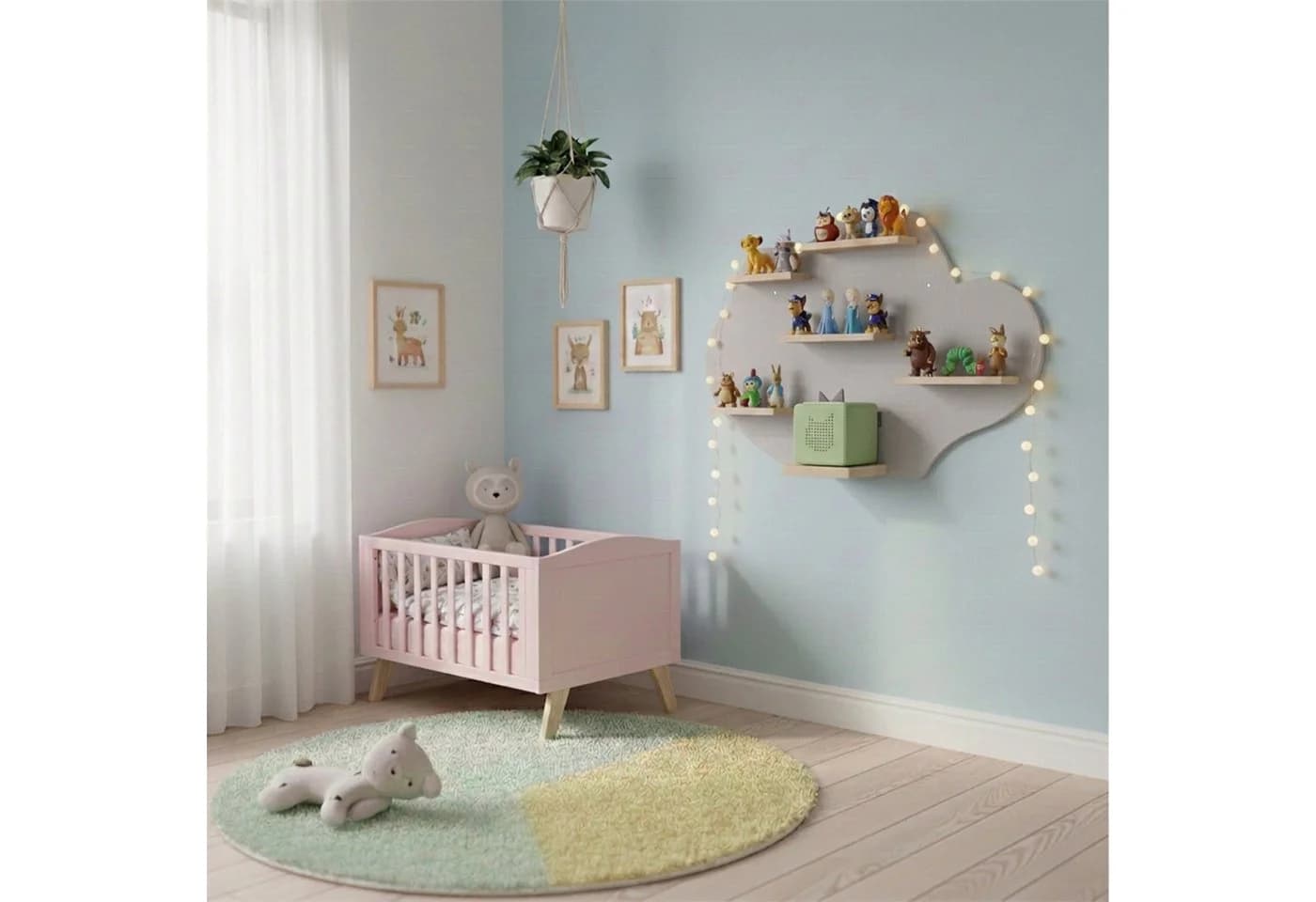 RELAXDAYS Kinderregal Toniebox Regal Wolke Grau