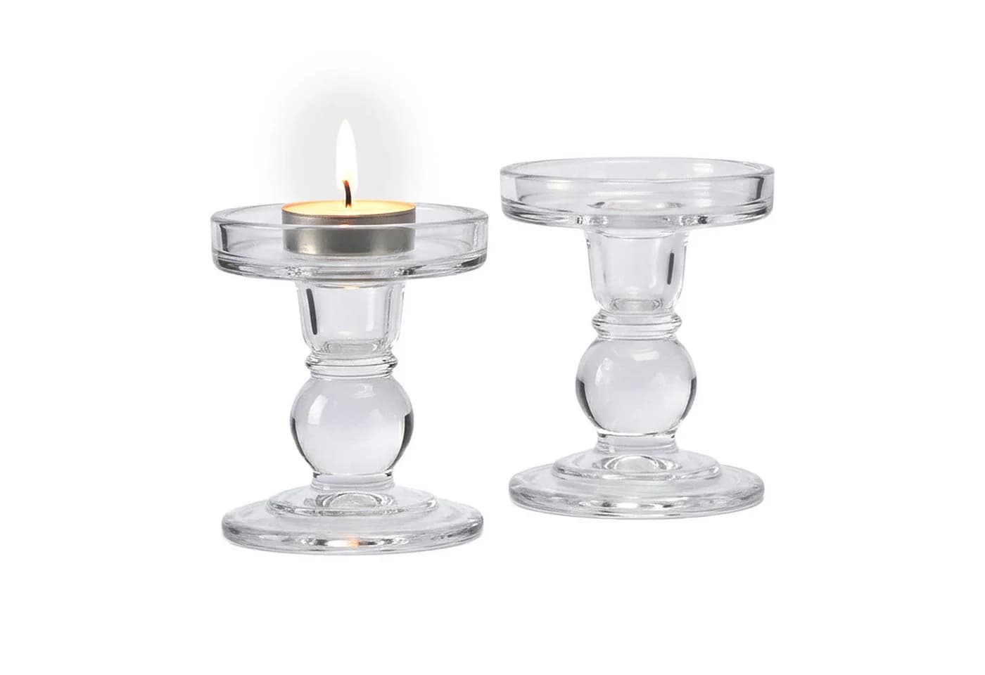 RELAXDAYS Tischkerzenhalter Glas 2er Set - Bild 2