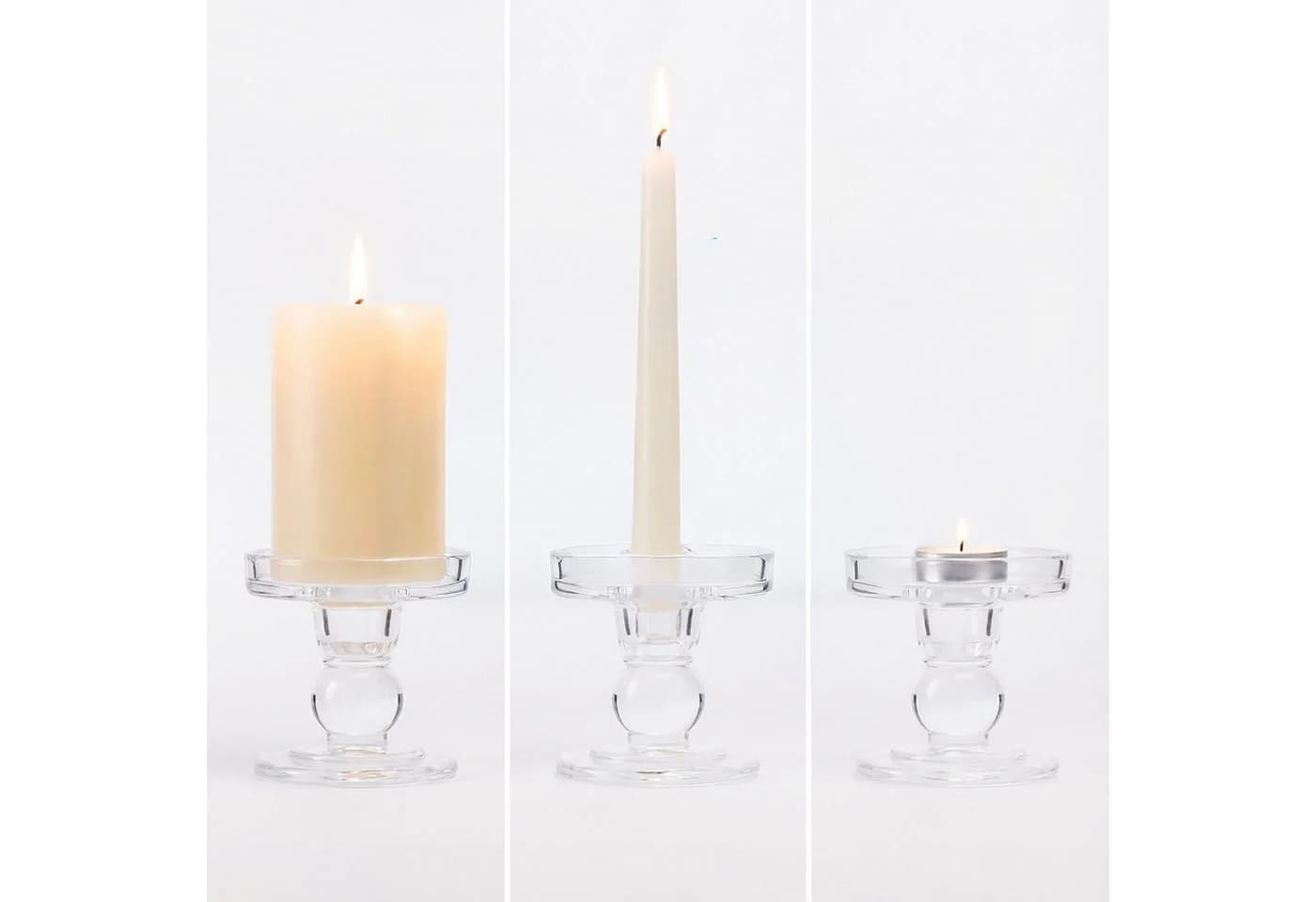 RELAXDAYS Tischkerzenhalter Glas 2er Set - Bild 5