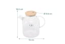 relaxdays Teekanne Glas mit Bambusdeckel 1,8 Liter Transparent Bild 4