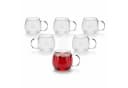 relaxdays Gläser-Set mit Henkel, 6er Pack, Transparent Bild 2