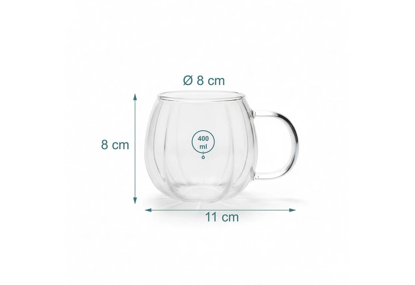 relaxdays Gläser-Set mit Henkel, 6er Pack, Transparent - Bild 4