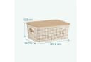 relaxdays Aufbewahrungsbox Set mit Bambusdeckel Weiß Braun 6er-Pack Bild 4