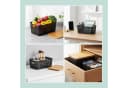 relaxdays Aufbewahrungsbox mit Bambusdeckel 6er-Pack Schwarz Bild 3