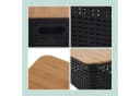 relaxdays Aufbewahrungsbox mit Bambusdeckel 6er-Pack Schwarz Bild 5