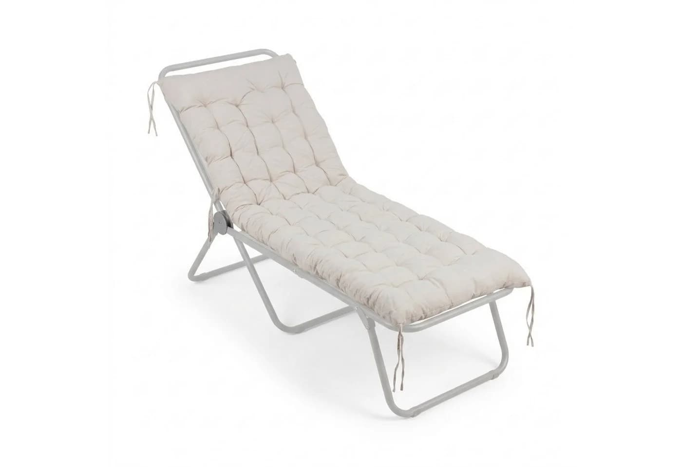 relaxdays Gesteppte Bankauflage Beige Hochwertig - Bild 2