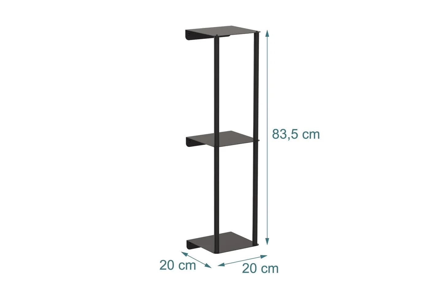 relaxdays Handtuchregal Wandhalterung Schwarz Metall - Bild 4
