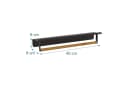 relaxdays Handtuchhalter Wand mit Ablage Bambus Schwarz Bild 4