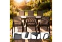 relaxdays Stapelstuhl Gartenstühle Hochlehner Set 6er Pack Anthrazit Bild 3