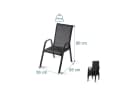 relaxdays Stapelstuhl Gartenstühle Hochlehner Set 6er Pack Anthrazit Bild 4