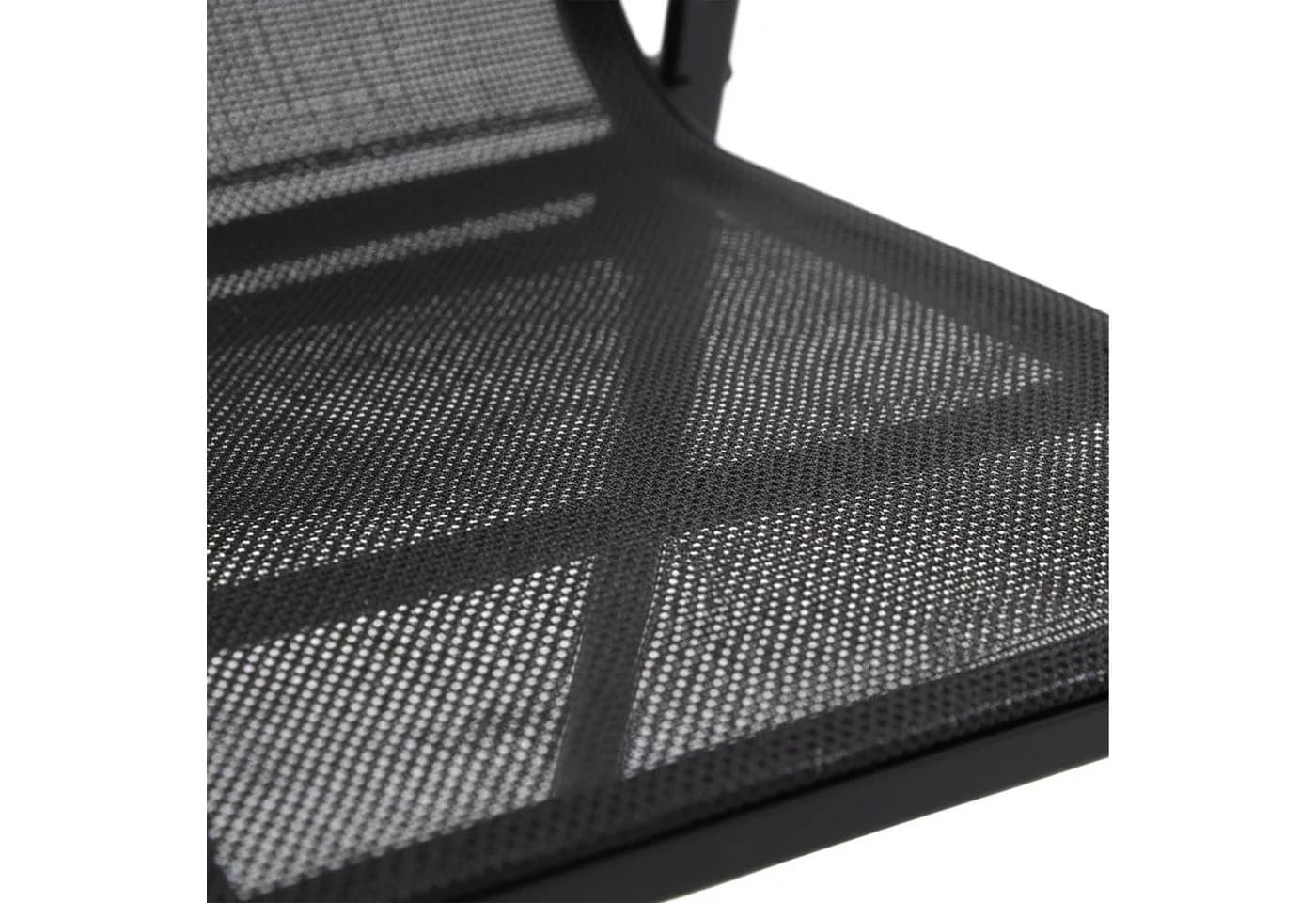 relaxdays Stapelstuhl Gartenstühle Hochlehner Set 6er Pack Anthrazit - Bild 5