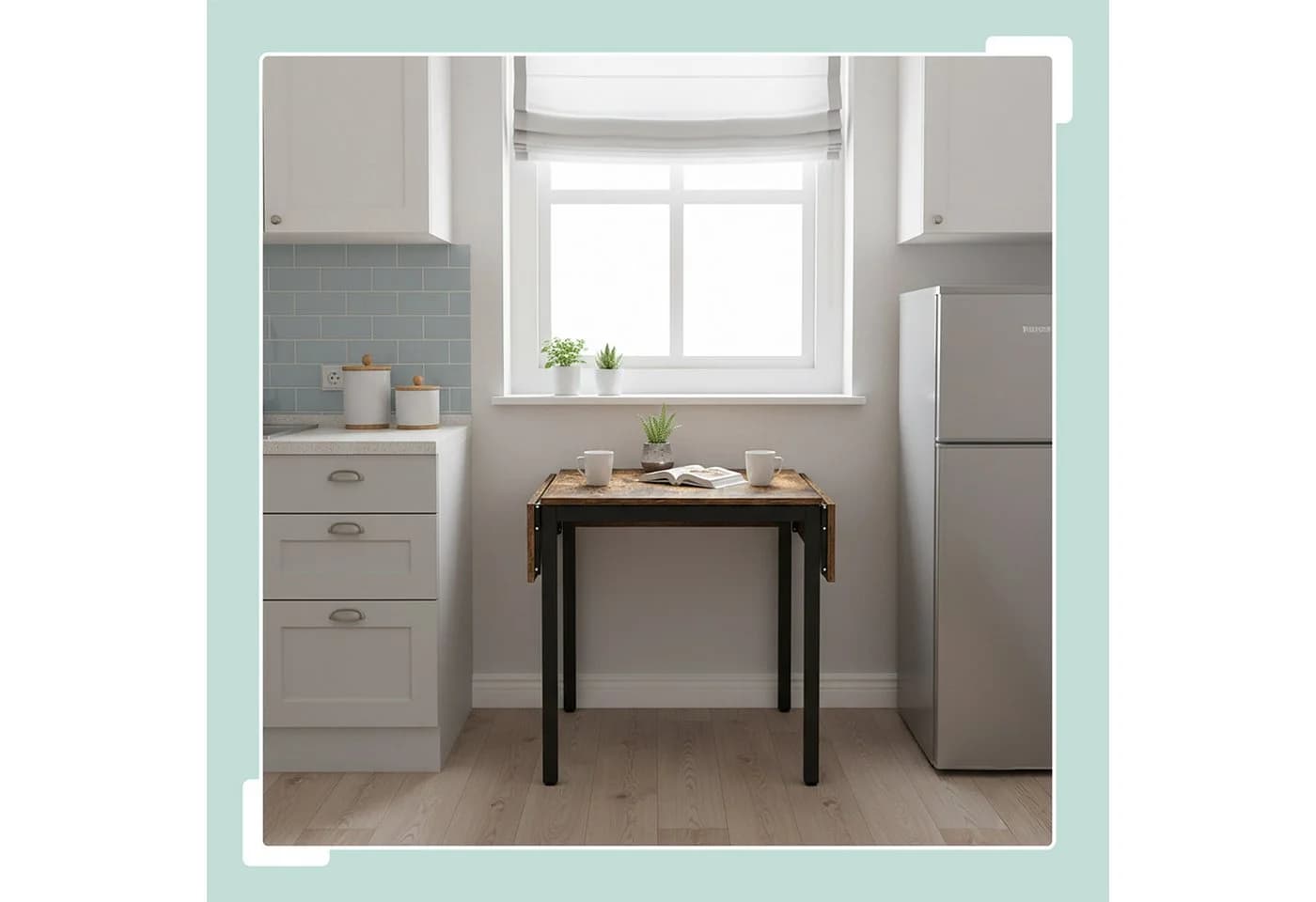 relaxdays Klapptisch Esstisch klappbar 2-4 Personen Vintagebraun