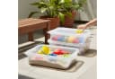 relaxdays Sandkasten mit Deckel 2er Set transparent Bild 1