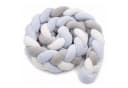 relaxdays Geflochtene Bettschlange Grau-Blau Bild 2