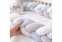 relaxdays Geflochtene Bettschlange Grau-Blau Bild 3