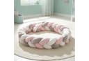 relaxdays Geflochtene Bettschlange Grau-Blau Bild 5