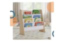 relaxdays Kinderregal mit 4 Stofftaschen Weiß/Natur Bild 3