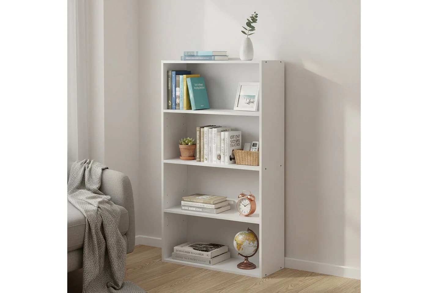 RELAXDAYS Bücherregal verstellbar weiß