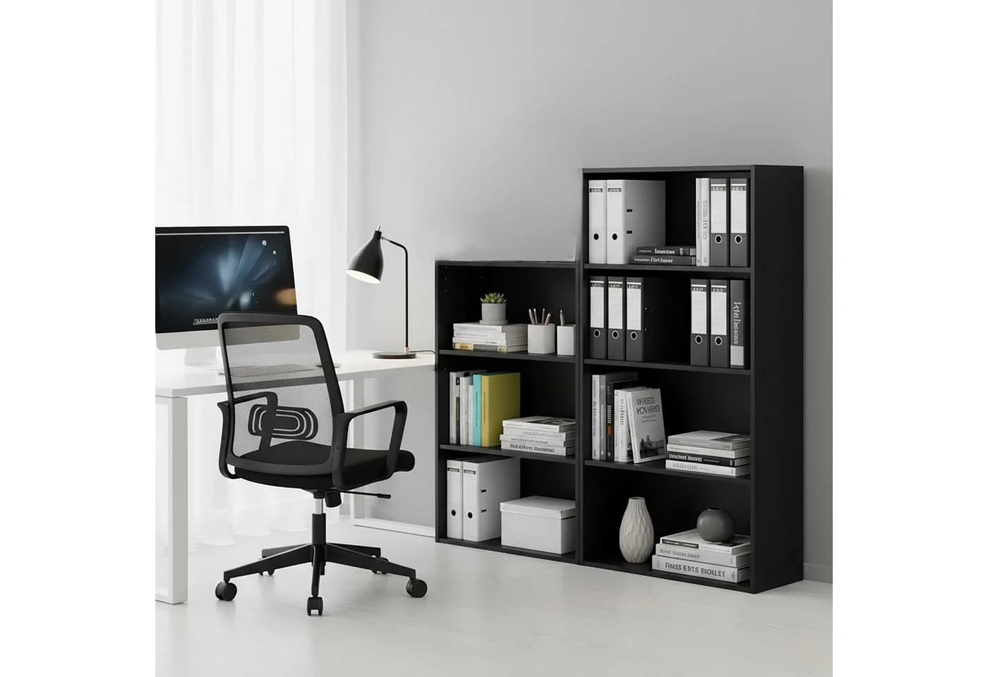 relaxdays Bücherregal Schwarz Verstellbare Böden - Bild 3