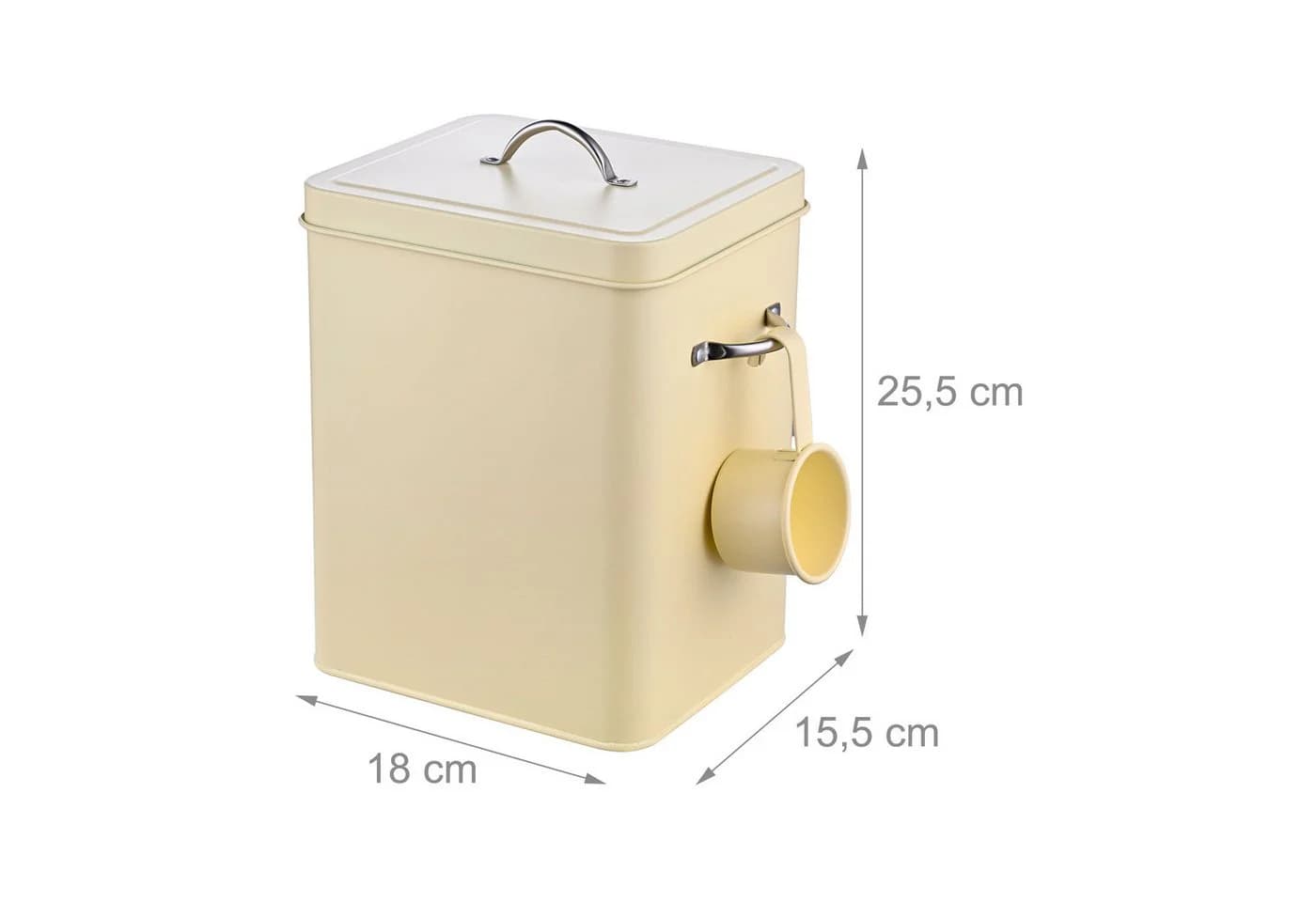 relaxdays Aufbewahrungsbox Metall 6 Liter Beige - Bild 4