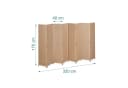 relaxdays Paravent Raumteiler 8-teilig Natur Holz Papierseil Bild 4