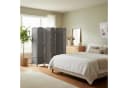 relaxdays Paravent Raumteiler 6-teilig Grau Bild 3