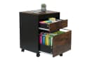 relaxdays Rollcontainer mit Hängeregister Industrial Schwarz Bild 2
