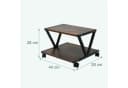 relaxdays Druckertisch mit Rollen Industrial-Schwarz Bild 4