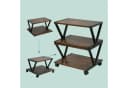 relaxdays Druckertisch mit Rollen Industrial-Schwarz Bild 5