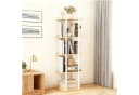 relaxdays Standregal 5 Ebenen Weiß Holzoptik Metall Bild 1