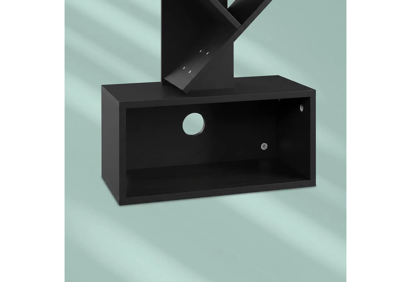 relaxdays Bücherregal 6 Ebenen Baum Design Schwarz - Bild 5