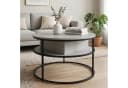 relaxdays Couchtisch mit Hebeplatte & Stauraum grau Bild 1