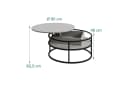 relaxdays Couchtisch mit Hebeplatte & Stauraum grau Bild 4