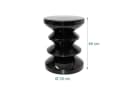 relaxdays Beistelltisch Zick Zack Schwarz Metall Hochglanz Bild 4