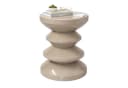 relaxdays Beistelltisch Zick Zack Beige Metall Design Bild 2