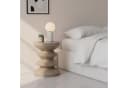 relaxdays Beistelltisch Zick Zack Beige Metall Design Bild 3