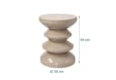 relaxdays Beistelltisch Zick Zack Beige Metall Design Bild 4