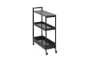 relaxdays Regalwagen Nischenwagen Industrial-Design Schwarz/Braun Bild 2