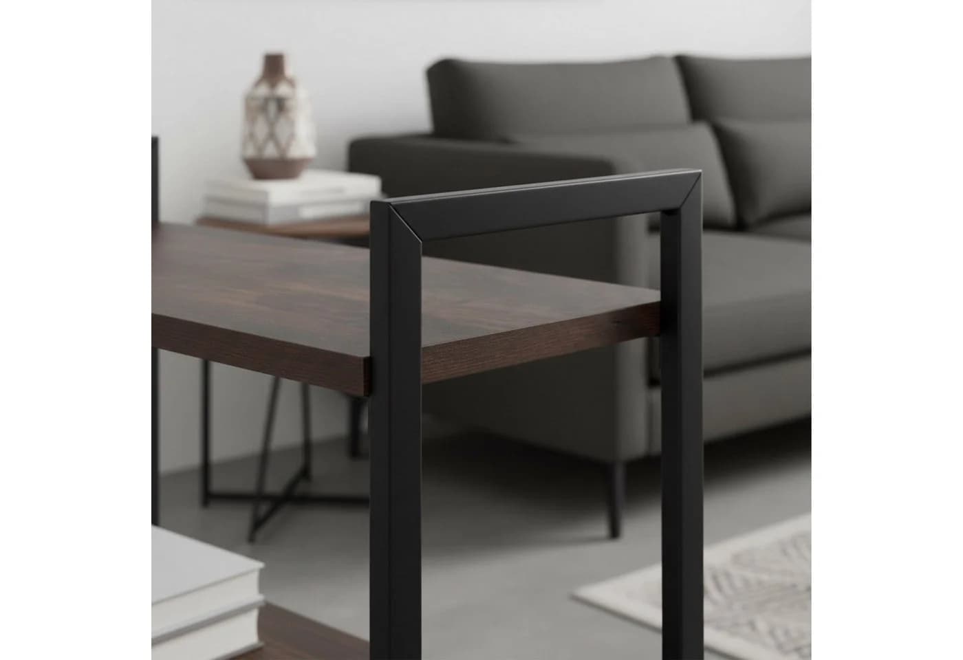 relaxdays Regalwagen Nischenwagen Industrial-Design Schwarz/Braun - Bild 5