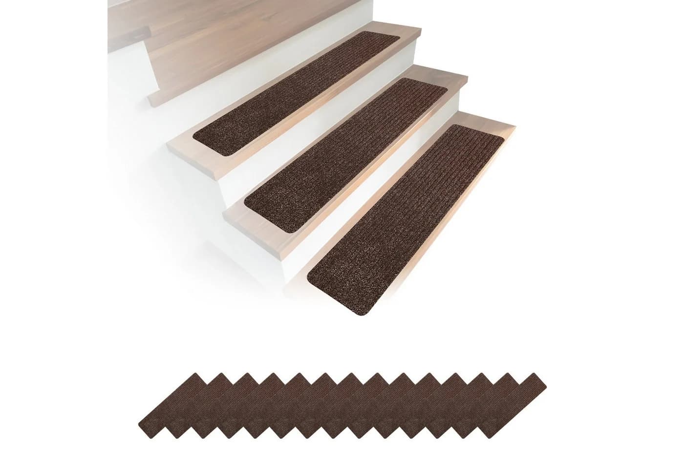 relaxdays Stufenmatte 16er Set 75x20 cm braun - Bild 2