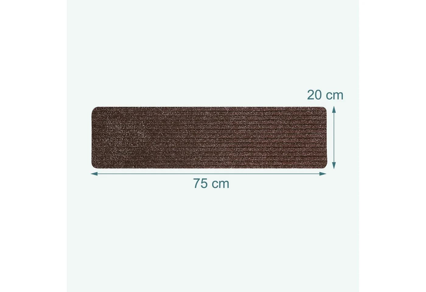 relaxdays Stufenmatte 16er Set 75x20 cm braun - Bild 4