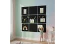 relaxdays 12x selbstklebende Filzpinnwand Quadrat Schwarz Bild 1