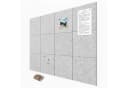 relaxdays Pinnwand 12x selbstklebend Filz Quadrat Grau Bild 2