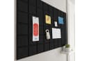 relaxdays Pinnwand 12x selbstklebende Filzquadrate Schwarz Bild 1