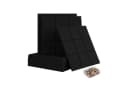relaxdays Pinnwand 12x selbstklebende Filzquadrate Schwarz Bild 2