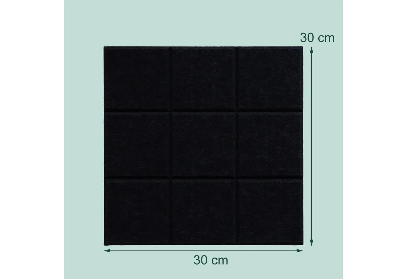 relaxdays Pinnwand 12x selbstklebende Filzquadrate Schwarz - Bild 4